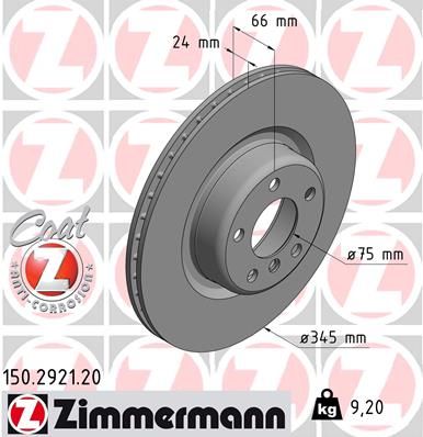 34206898719Z1 150.2921.20 Remschijf