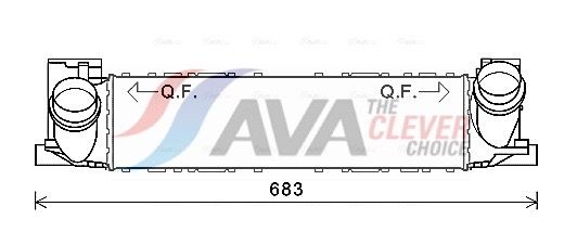 17517600530AQ BWA4464 Intercooler, inlaatluchtkoeler