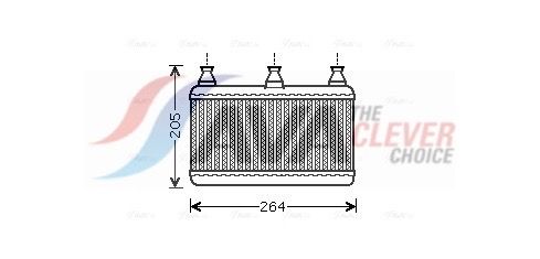 64119159033AQ BWA6341 Kachelradiateur, interieurverwarming