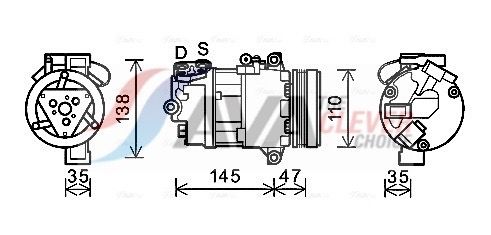 64529182798AQ BWAK395 Compressor, airconditioning
