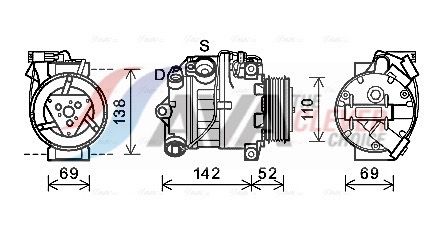 64529185142AQ BWAK442 Compressor, airconditioning