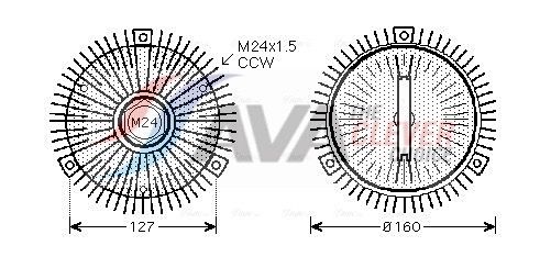 11527505302AQ BWC323 Koppeling, radiateurventilator