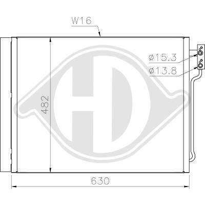 64536805453DR DCC1577 Condensor, airconditioning