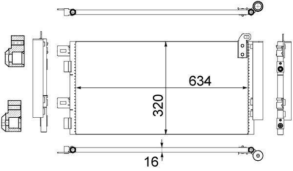64531490572MO2 AC 312 001S Condensor, airconditioning