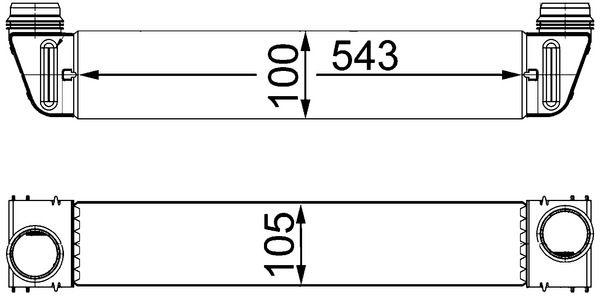 17517795823MO2 CI 189 000S Intercooler, inlaatluchtkoeler