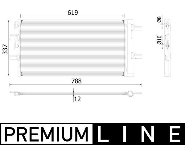 64509271205MO1 AC 894 000P Condensor, airconditioning