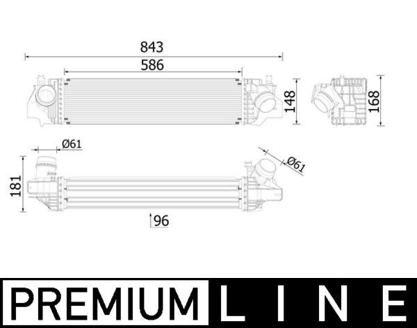 17517617598MO CI 617 000P Intercooler, inlaatluchtkoeler