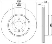 34113400151H1 34113400151 34 11 3 400 151 3400151 8DD 355 112-231 BMW X3LCI (E83LCI) -  Remschijf