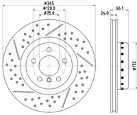 34206797598H 34206797598 34 20 6 797 598 6797598 8DD 355 120-841 BMW F32 -  Remschijf