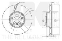 34116898729NK2 34116898729 34 11 6 898 729 6898729 3415124 BMW F10 LCI -  Remschijf