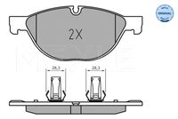 34112288854M1 34112288854 34 11 2 288 854 2288854 025 239 1517 BMW E3 2500-3.3LI -  Remblokkenset, schijfrem