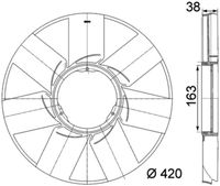 11522249373MO 11522249373 11 52 2 249 373 2249373 CFW 38 000P BMW E66 -  Koelventilatorwiel