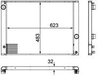 17117534914MO 17117534914 17 11 7 534 914 7534914 CR 917 000P BMW E63 -  Radiateur